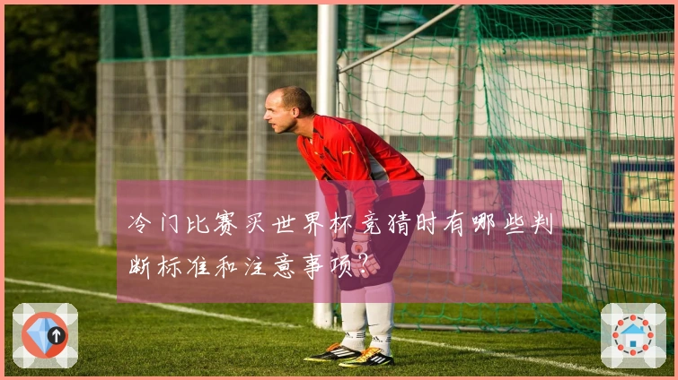 冷门比赛买世界杯竞猜时有哪些判断标准和注意事项？