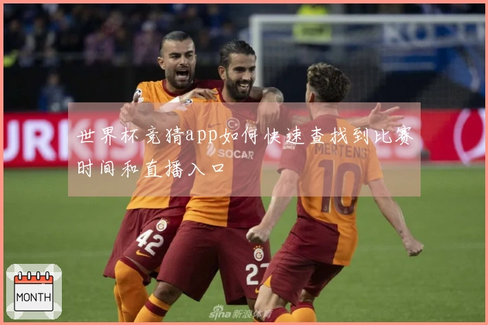 世界杯竞猜app如何快速查找到比赛时间和直播入口